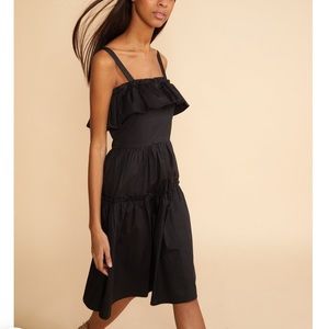 Cynthia Rowley Black Wallflower Ruffle Dress